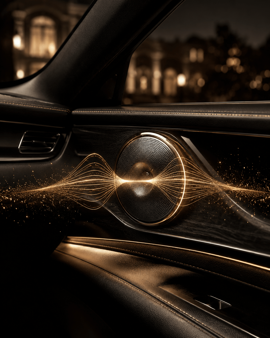 Binnenkant mercedes audio systeem